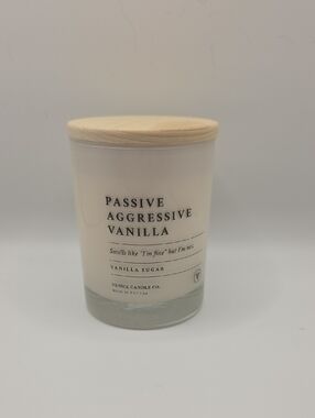 Passive Aggressive Vanilla Sugar Scented Candle - Cream